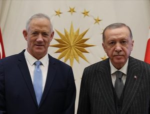 Cumhurbaşkanı Erdoğan, İsrail Savunma Bakanı Gantz’ı kabul etti
