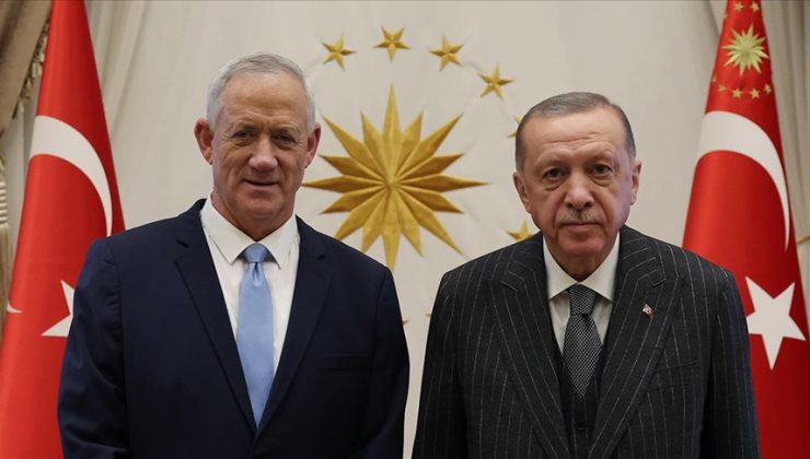 Cumhurbaşkanı Erdoğan, İsrail Savunma Bakanı Gantz’ı kabul etti