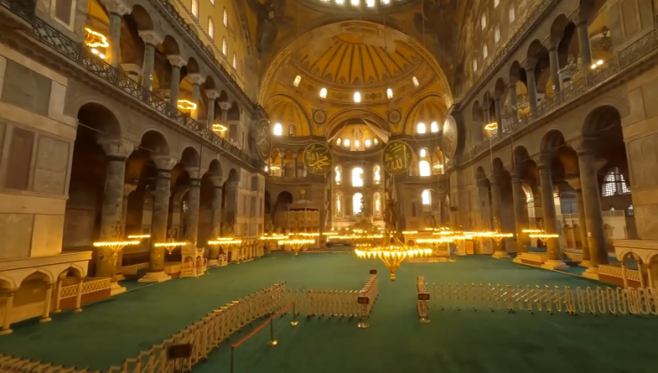 Ayasofya’nın ihtişamı drone kamerasında