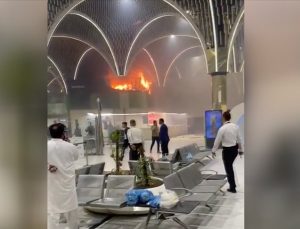 Bağdat Havalimanı’nda yangın çıktı