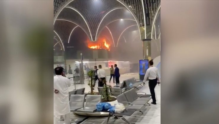 Bağdat Havalimanı’nda yangın çıktı