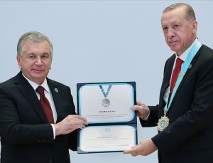 Erdoğan’a “Türk Dünyası Ali Nişanı” takdim edildi