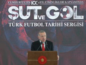 Cumhurbaşkanı Erdoğan “Şut ve Gol: Türk Futbol Tarihi Sergisi’’ açılışını yaptı