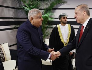 Cumhurbaşkanı Erdoğan, 2022 FIFA Dünya Kupası kapsamındaki resepsiyonda liderlerle bir araya geldi