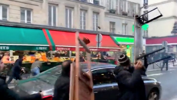 Paris sokakları karıştı: Terör örgütü PKK yanlıları polise saldırdı