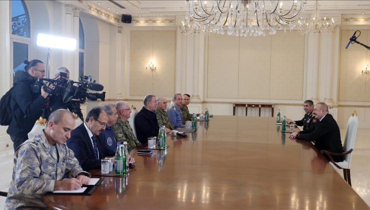 Azerbaycan Cumhurbaşkanı Aliyev, Milli Savunma Bakanı Akar’ı kabul etti