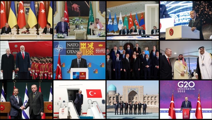 Cumhurbaşkanı Erdoğan’ın 2022’de küresel barış için diplomasi trafiği