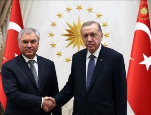 Erdoğan, Rusya Devlet Duması Başkanı Volodin’i kabul etti