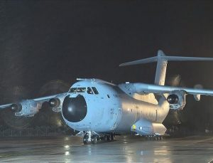 Ukrayna’dan gelen A400M uçakları Kayseri’ye indi