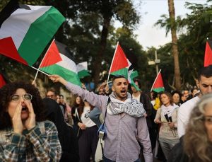 İsrail’in tarihi Filistin semti Yafa’da “Cenin” protestosu
