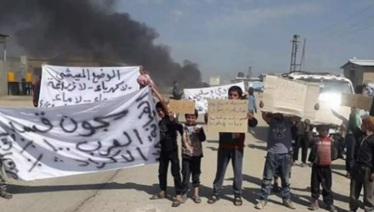 Deyrizor’da halk terör örgütü PKK/YPG’yi protesto etti