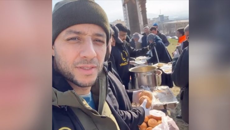 İsveçli şarkıcı Maher Zain, depremzedelere yemek dağıttı