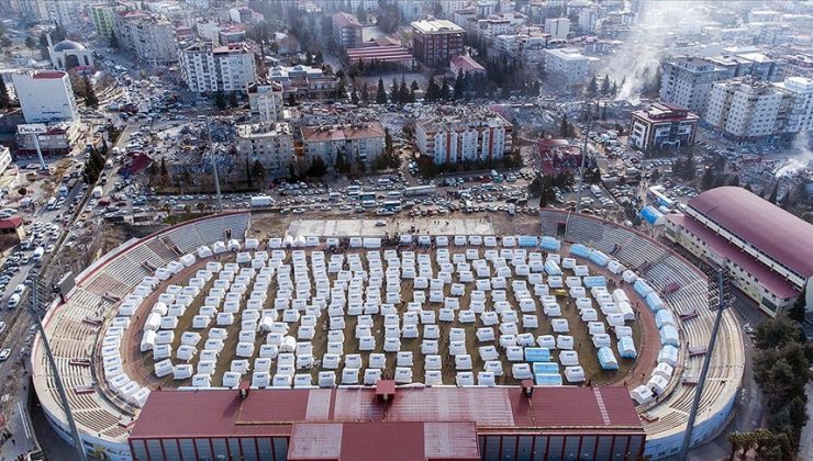 Deprem bölgesinde 70 bin 818 çadır kuruldu