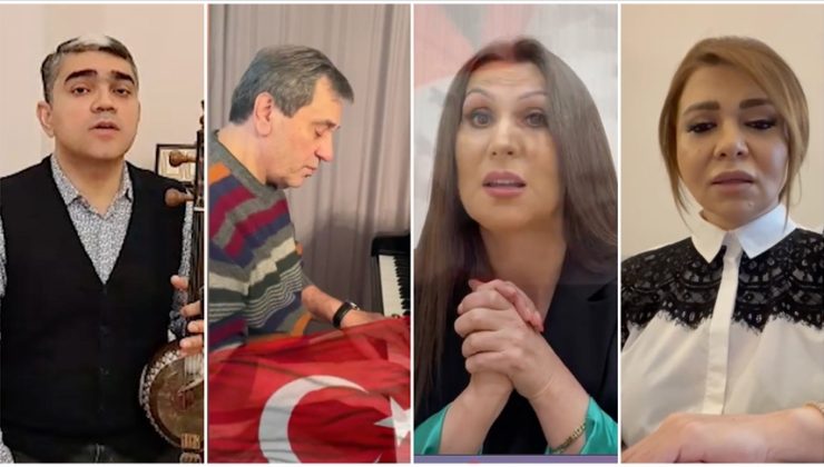 Azerbaycanlı sanatçılar eserlerini Türkiye için yorumladı