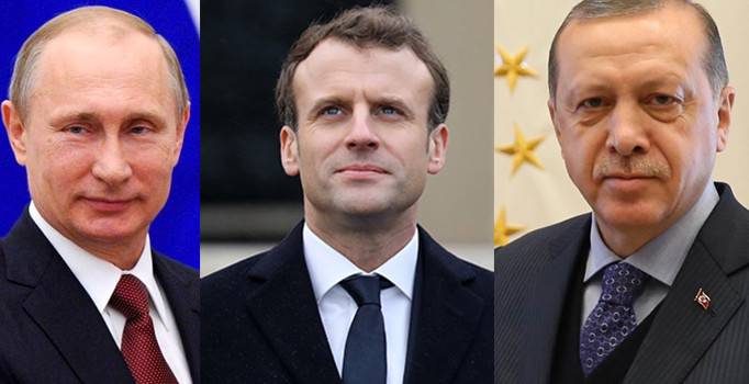 Başkan Erdoğan Macron ve Putin ile görüştü