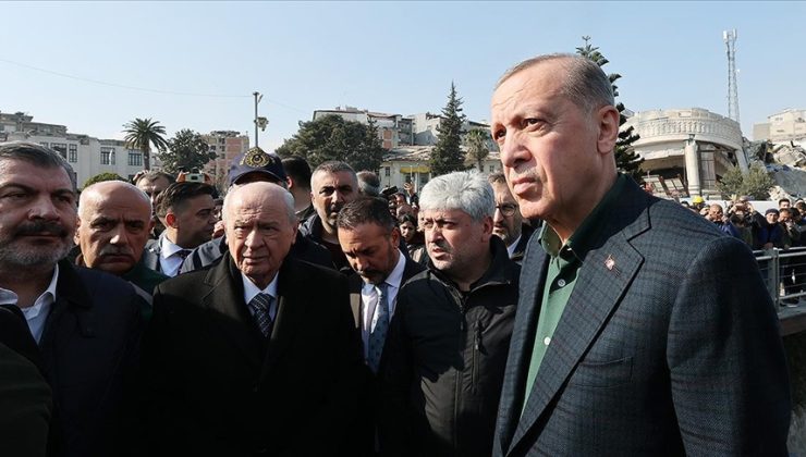Cumhurbaşkanı Erdoğan, MHP Lideri Bahçeli ile Hatay’ı ziyaret etti