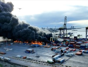 İskenderun Limanı’ndaki yangın havadan müdahale ile söndürüldü