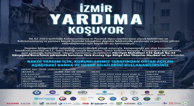 “İzmir Yardıma Koşuyor” kampanyası başladı