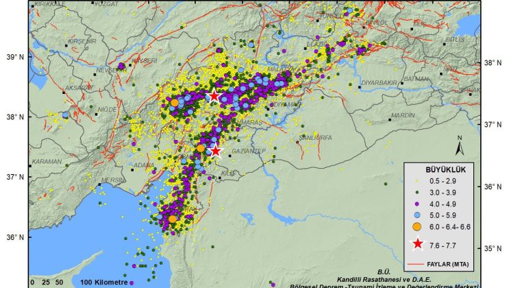 Kandilli Rasathanesi 37 günde 14 bin 407 deprem meydana geldi