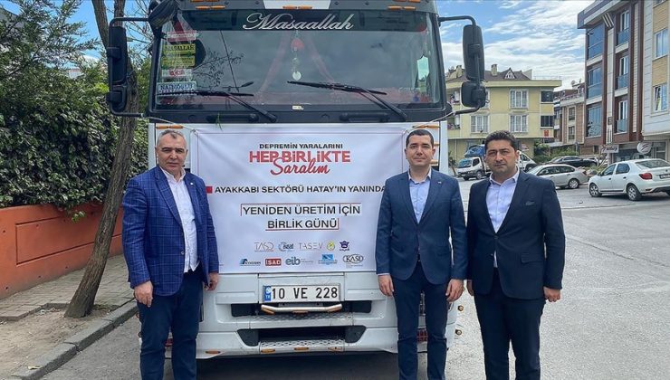 Ayakkabı sanayicisinden Hatay’a makine ve teçhizat yardımı