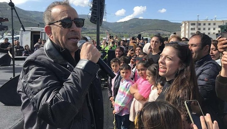 Haluk Levent Nurdağı’nda depremzedelere konser verdi