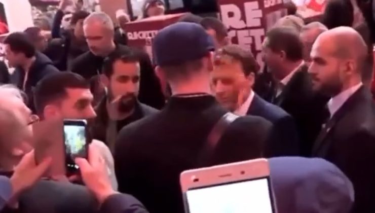 Macron’a yumurtalı protesto