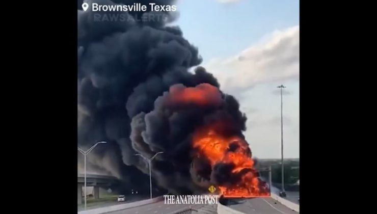 Devrilen tanker alev aldı bir kişi öldü