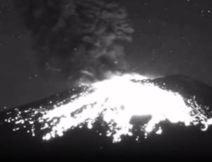 Popocatepetl Yanardağı’nda son 1 günde 9 patlama