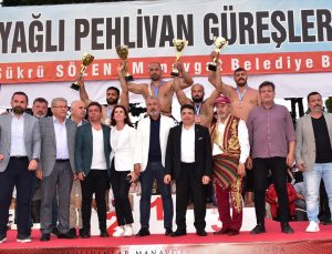 Türkiye Yağlı Güreş Ligi Manavgat etabının başpehlivanı Ali Gürbüz oldu