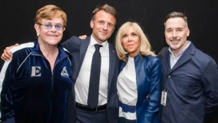 Ülke yanıyor, Macron, Elton John konserinde