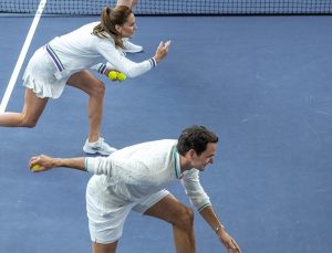 Prenses Kate ile Roger Federer tenis maçı yaptı