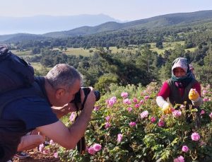 Afyonkarahisar’da gül tarlalarında foto safari