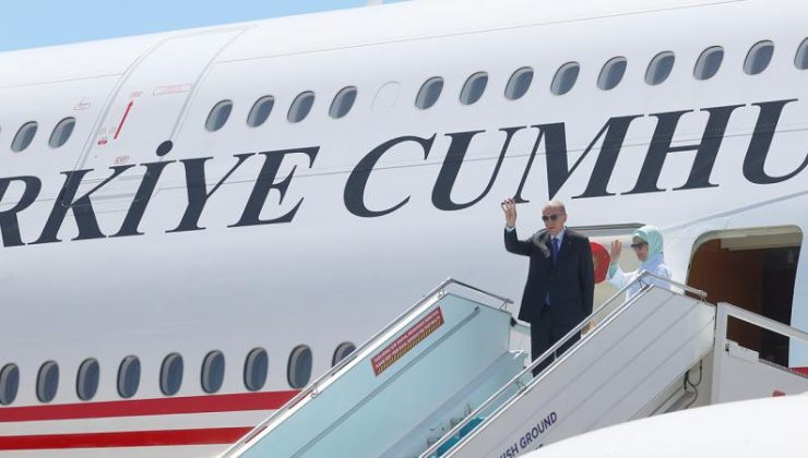 Cumhurbaşkanı Erdoğan, BAE’den KKTC’ye gitti