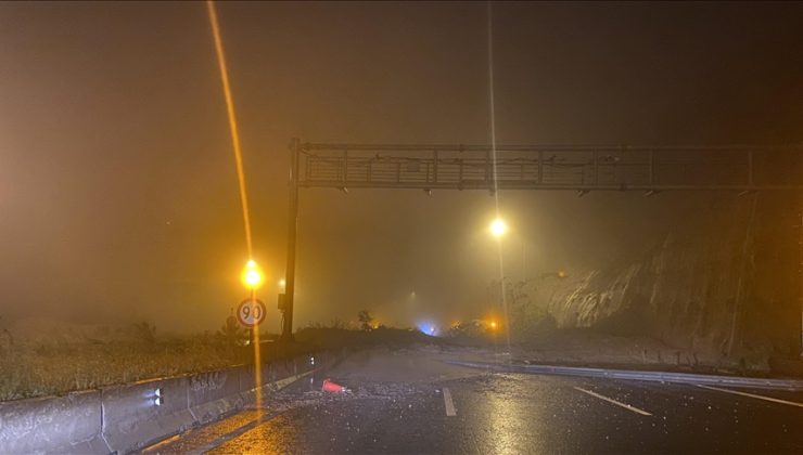 TEM Otoyolu’nda meydana gelen heyelan nedeniyle Ankara-İstanbul yönü trafiğe kapatıldı