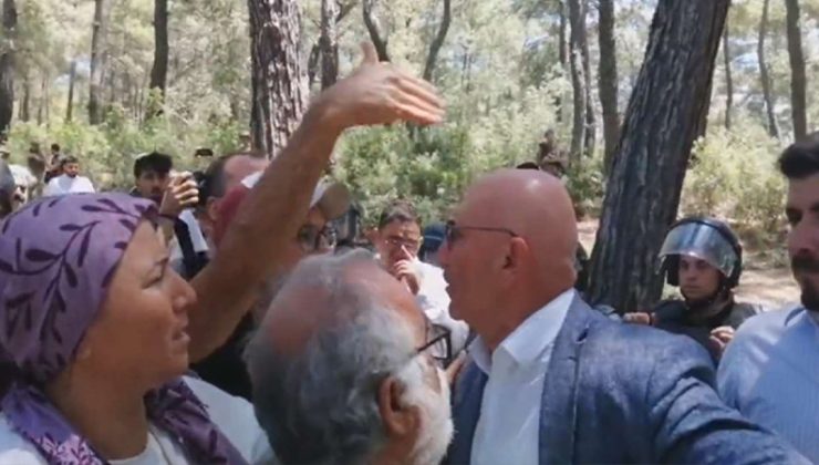 CHP’li Mahmut Tanal Akbelen’de eylemcilerle tartıştı