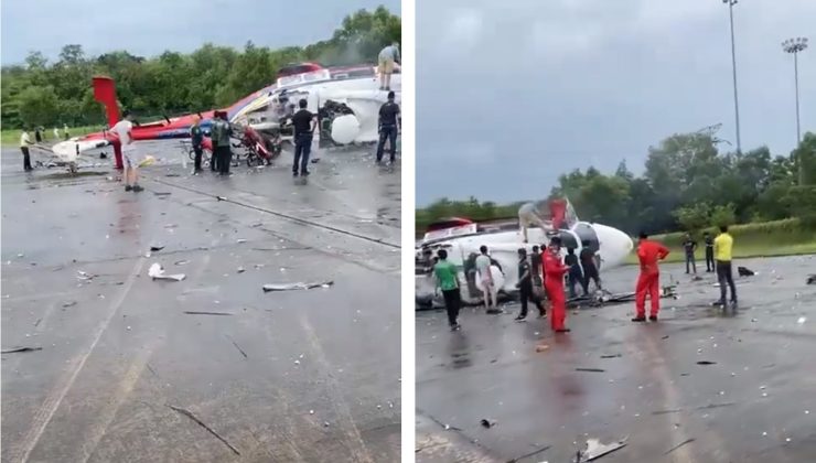 Malezya’da test uçuşu yapan itfaiye helikopteri düştü