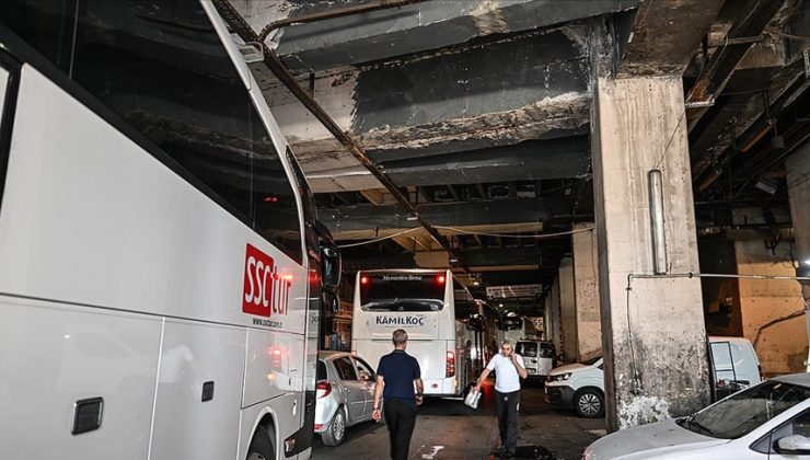 İstanbul Otogarı’nda büyük tehlike, kolon ve kirişlerdeki sıvalar döküldü, demirler ortaya çıktı