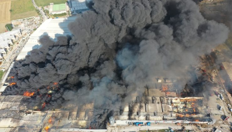 Bursa’da sanayi bölgesinde yangın: Havadan ve karadan müdahale ediliyor