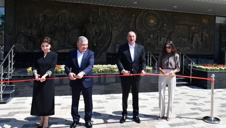 Mirziyoyev ve Aliyev, Özbekistan’ın Fuzuli’de inşa ettiği okulun açılışını yaptı
