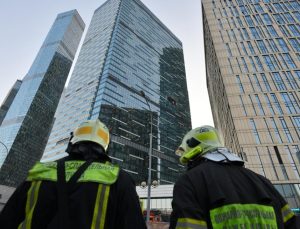 Moskova’da inşaat halindeki binaya hava saldırısı düzenlendi