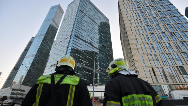 Moskova’da inşaat halindeki binaya hava saldırısı düzenlendi