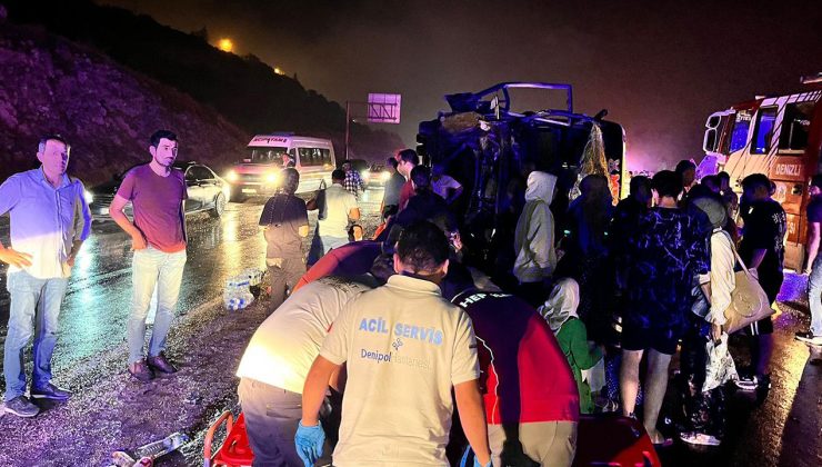 Denizli’de otobüs kazası: Can kaybı var!