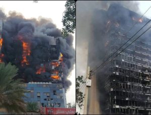 Sudan’ın başkenti Hartum’daki bazı binalar vuruldu