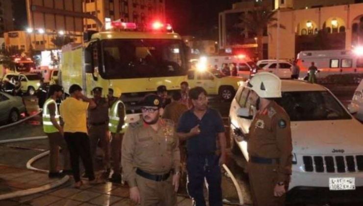 Suudi Arabistan’da otel yangını