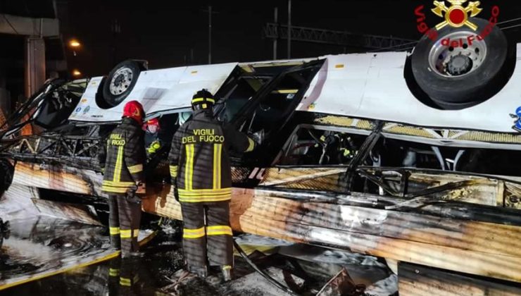 İtalya’da 21 kişinin öldüğü otobüs kazasının nedenleri araştırılıyor