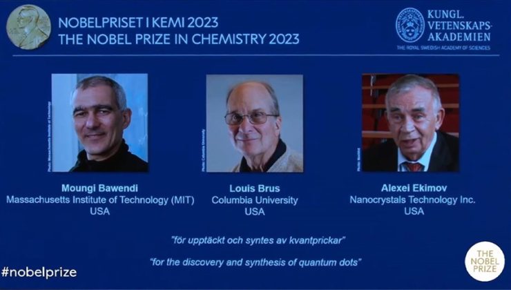 2023 Nobel Kimya Ödülü’nü Moungi Bawendi, Louis Brus ve Alexei Ekimov kazandı