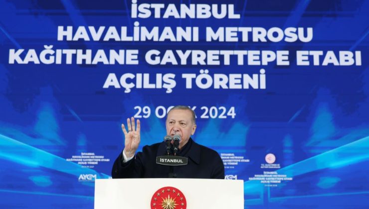 Cumhurbaşkanı Erdoğan metro açılışında