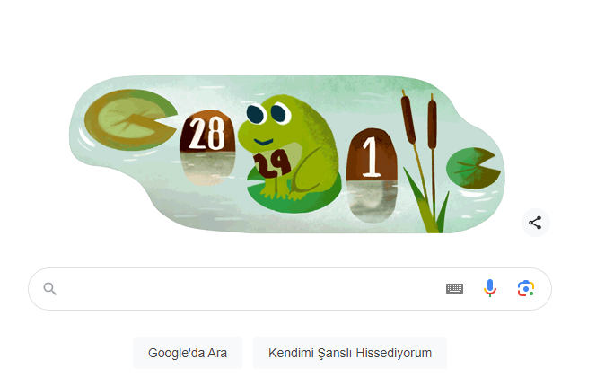 2024 Artık Gün Google tarafından Doodle oldu