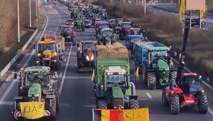 Belçika’da çiftçiler AB zirvesini ablukaya aldı