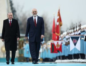 Erdoğan, Arnavutluk Başbakanı Rama’yı resmi törenle karşıladı